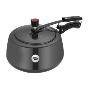 Nirlep NutriHealth 3 Litre Inner Lid Hard Anodized Aluminium Handi Pressure Cooker with Induction Bottom