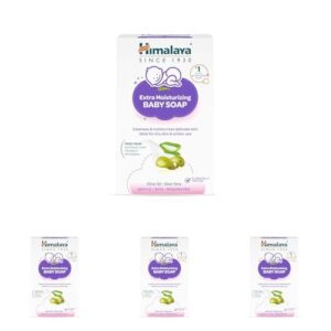 Himalaya Extra Moisturizing Baby Soap for Dry Skin | B3G1-125g Helps Lock In Moisture With Aloe-Milk Moisture Complex of Almond & Olive Oil | Clinically Tested | No. 1 Doctor Recommended Brand
