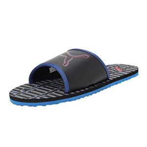 PUMA | Stellar V6 Men’s Slides | Black-Limoges-High Risk Red | 7UK