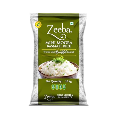 Zeeba Mini Mongra Basmati Rice 10 Kg, Ideal for Khichdi, Kheer & Daily Meals (Cooked length upto 11mm*)
