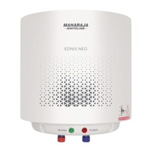 Maharaja Whiteline Energy Efficient Water Heater EDNIS NEO 10L | 4-Star Rated with Polymer-Coated Inner Tank, Smart Inlet Diffuser & Durable Metal Body | Long-Lasting Design with 5-Year Tank Warranty
