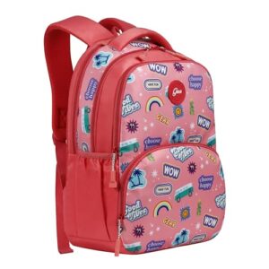 Gear Wow 17″/25L Medium Water Resistant School Bag/Casual Backpack/Daypack/4 Compartment Travel Backpack/Kids Bag for Girls – Pink
