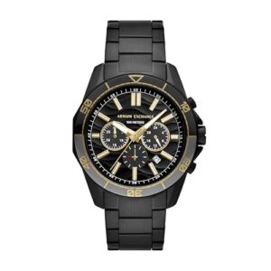 Armani Exchange Stainless Steel Analog Black Dial Men’s Watch-Ax1963, Band Color:Black