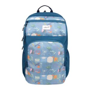 F Gear Akira Aqua Blue 26L Backpack, 3 Spacious Compartments, 3 Pockets and 1 Hidden Pocket|Anti theft Backpack|Airflow Padded Back Panel|Lightweight & Durable|Ideal for Office, Daily Use & Travel