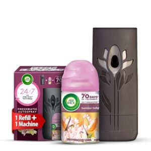 Air Wick 250 ml – Vanilla & Muskmelon (Summer Delights), Refill + Automatic Spray| Freshmatic Air Freshener Kit | 2600 Sprays Guaranteed | Automatic Room Freshener, Bathroom Freshener and Room Spray