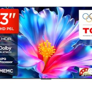 TCL 108 cm (43 inches) 4K Ultra HD Smart LED Google TV | 4K HDR | Dolby Vision & Atmos | Game Master | 60Hz MEMC | 43P6L