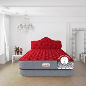 Coir FIT Euphoria Normal Top 6′ Inch Queen Size Bonell Spring Mattress (80X70X6, RED)