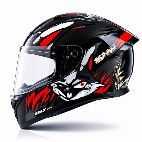 Vega Bolt Bunny Black Red Helmet-L
