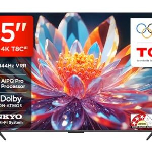 TCL 139 cm (55 inches) 4K Ultra HD Smart QLED Google TV | 120Hz Refresh Rate | 3GB RAM | Dolby Vision & Atmos | 55T8C
