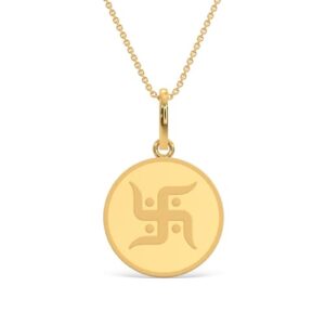 KALYAN JEWELLERS 24K (999) Purity Swastik Gold Coin Pendant 2 Gms