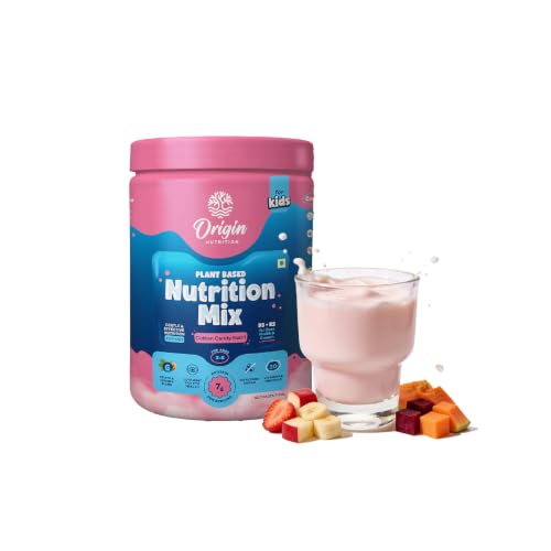 Origin Kids Nutrition Mix | Ages 3–6 | 7g Plant Protein for Growth & Immunity | LUTE-GEN® for Eye Health | No Refined Sugar | Allergen-Free | Cotton Candy Swril | 237g