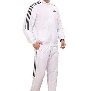 Adidas Men Training Mock Collar Long Sleeve Track Suit – Regular Fit Polyester Activewear Set Lightweight, Breathable Sportswear track suit for Gym, Running, Fitness, Casual For Fall Winter
