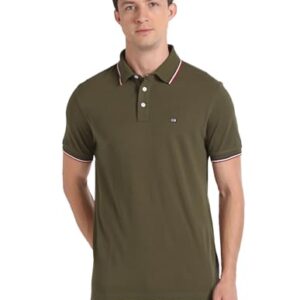 Arrow Sport Men Regular fit Cotton Solid Short Sleeves Polo Shirt(ASAEOTS5066_Green_S)