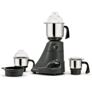 Preethi Blue Leaf Diamond Mixer Grinder, 750 Watt 3 Jars + Flexi Lid, Black