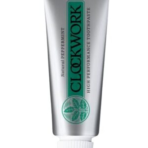 Clockwork Natural Peppermint Toothpaste, Travel Size 8g | Nano Hydroxyapatite (nHAp) | Fluoride Free, SLS Free, Vegan