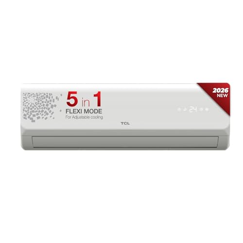 TCL 1 Ton 3 Star Split Inverter AC | 5 in 1 convertible Mode | 4 Way Air Swing | Fast Cooling | Silent Operation | Energy Saving | 12CSDEV3F2