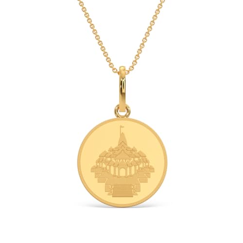 Kalyan Jewellers 24K (999) Purity Ayodhya Gold Coin Pendant 2 Gms