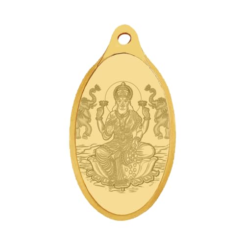 WHP Jewellers 24kt (999) 1 gram Goddess Lakshmi Yellow Gold Lakshmi Pendant
