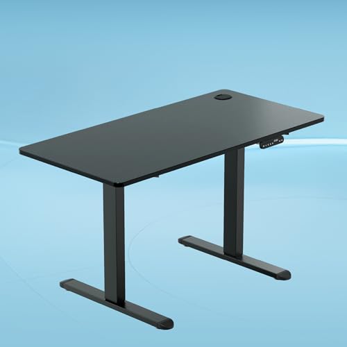 The Sleep Company - AeroPlus Electric Height Adjustable Desk | Ergonomic Work from Home Table | 4 Memory Presets | 2 Years Warranty | 1600 x 700 Thick Top | Free Installation | Black & Black