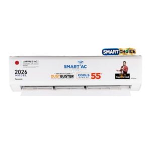 Panasonic 1.5 Ton 5 Star Premium Wi-Fi Inverter Smart Split AC (Matter/MirAIe, AI, DustBuster, 55°C Oper., Copper Condenser, 8in1 Convertible, 4-Way, PM0.1 Filter, CS/CU-NU18BKY5WX, 2026 Model, White)