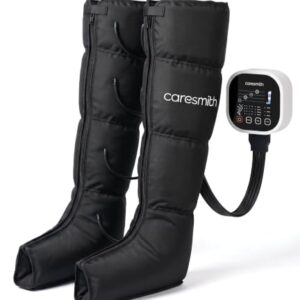 Caresmith Charge Leg Compression Massager with Powerful Controller | 4 Targeted Zones with 4 Modes | Foot Massager Machine for Pain Relief | Blood Circulation Massager