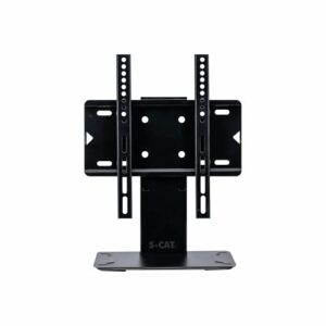 S-CAT Table Top TV Stand for 14-42 Inch LED LCD Smart TVs, Stand with Adjustable Mount, LED TV Portable Stand for Desk/Table for Home Office Use (Contact Customer Care for Issues in Installation)