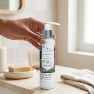 AREH BEAUTY Herbal Shampoo with Essential Oil & Sandalwood, 100ml, Smooth & Silky Hair Formula