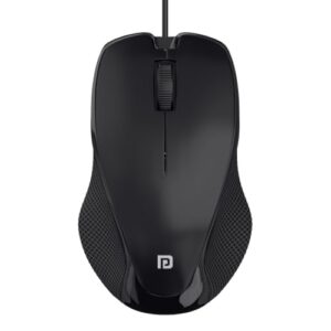 Portronics Toad 101 Wired Optical Mouse with 1200 DPI, Plug & Play, Hi-Optical Tracking, 1.25M Cable Length, 30Lakhs Click Life(Black)