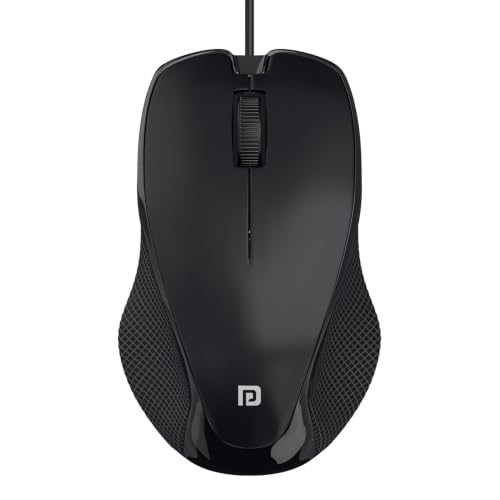 Portronics Toad 101 Wired Optical Mouse with 1200 DPI, Plug & Play, Hi-Optical Tracking, 1.25M Cable Length, 30Lakhs Click Life(Black)