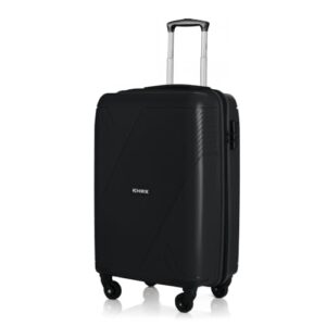 HRX Icon Cabin Size Haileys Black Polypropylene Hard Shell Suitcase – Premium Travel Trolley Bag with 4 Spinner Wheels, Number Lock & Water Resistant Body