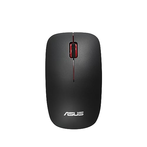 ASUS WT300 Wireless Ergonomic USB Mouse, Ambidextrous Design, Up to 1600 Dpi, Compact & Lighweight Mouse,2.4GHz Nano Dongle, Up to 15 Months of Battery Life - Black