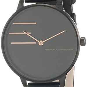 French Connection Leather Analog Black Dial Women’s Watch-Fcn00013A