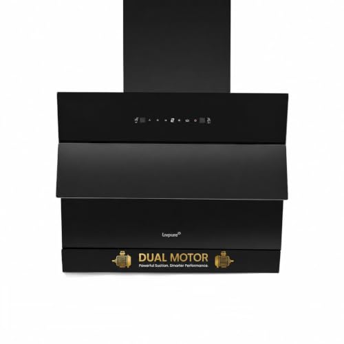 Livpure Zen 60 cm | Slant Shape Chimney | Dual Motor| 1350 m³/hr Suction | Filterless | Touch & Gesture Control | Low Noise | Lifetime Motor + 2 Years Comprehensive Warranty | Black