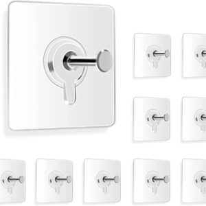GONIPIMI Wall Hooks for Hanging Strong, Adhesive Hooks for Wall Heavy Duty, Wall hangings, Kitchen Accessories Items, Sticky Photo Frame Hangers GI1018 (Pack of 10)