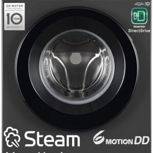 LG 7 Kg, 5 Star, DD Technology, Steam Wash, 6 Motion DD, Fully-Automatic Front Load Washing Machine (FHB1207Z2M, Allergy Care, In-Built Heater, Touch Panel, Middle Black)
