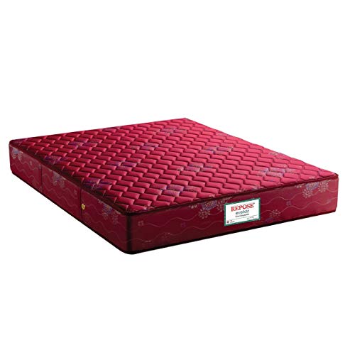 Repose Eyelidz Bonnell Spring Mattress with Durable Open-Coil System, Double Size (72X48X6 Inches), Firm Support, Enhanced Airflow & Pressure Relief, Lasting Comfort, Edge Stability, 5 Years Warranty