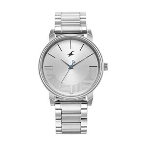 Fastrack Men Stunners Quartz Analog Silver Dial Silver Metal Strap Watch – NT3291SM02?