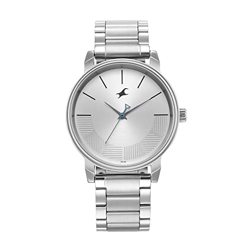Fastrack Men Stunners Quartz Analog Silver Dial Silver Metal Strap Watch - NT3291SM02?