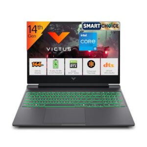 HP Smartchoice Victus, 14th Gen Intel Core i5-14450HX, 6GB RTX 3050, 24GB DDR5(Upgradeable) 512GB SSD, 144Hz, 300 nits, 15.6”/39.6cm, Win11, Office 24, Mica Silver, 2.3kg, fa2303/15tx, Gaming Laptop