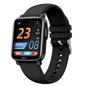 Helix METALFIT 2.0 smartwatch with Bluetooth Calling, 1.5″ HD IPS Full-Touch Display, SPO2, Body Temperature & BP Measurement, 20 Sports Modes and Unlimited Watch Faces-Black