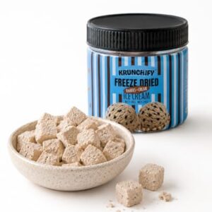 Krunchify Freeze Dried Cookies-Cream Ice Cream | Healthy Dessert Alternative | Ready To Eat | No Refrigeration Needed | 6 Month Shelf Life | Classic Cookies-Cream Flavour – 40g