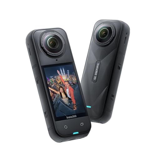 Insta360 X5 - Waterproof 8K 360° Action Camera, Leading Low Light, Invisible Selfie Stick Effect, Rugged and Replaceable Lens, 3-Hour Battery, Built-in Wind Guard, Stabilization, Triple AI Chip Design