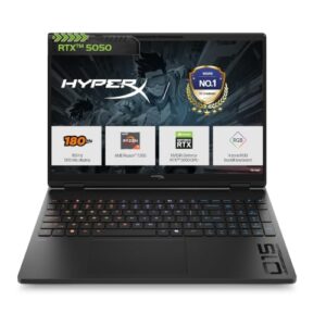 HP Smartchoice HyperX OMEN 15, AMD Ryzen 7 260, 8GB-RTX 5050, 24GB DDR5 (Upgradeable), 1TB SSD, 180Hz, 2.5K, 500 nits, 3ms RT, 15.3”/38.9cm, Win11, Office24, Black, 2.42kg, gb0038AX, AI Gaming Laptop