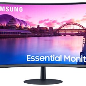 Samsung 27-Inch(68.6cm) FHD 1000R Curved LCD Monitor, VA, 75 Hz, Bezel Less Design, AMD Freesync, Speakers, DP, HDMI, Audio-in Port (LS27C390EAWXXL, Black)