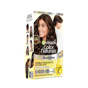 Garnier Color Naturals Hairlighter | No Bleach No Ammonia | Natural Looking Highlights on Dark Indian Hair | Lasts Upto 8 weeks | 48g + 72ml + 5ml