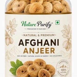 Nature Purify Premium Afghani Anjeer 1KG | Dried Figs | Natural Anjir Whole Fruit | Soft Chewy Texture & Sweet Taste | Nutritious Dry Fruit for Snacking, Baking, Desserts & Festive Gifting