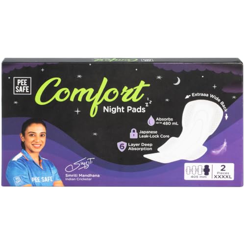 Pee Safe Comfort Night Pads XXXXL 2 Pads - 405mm | 76% Longer
