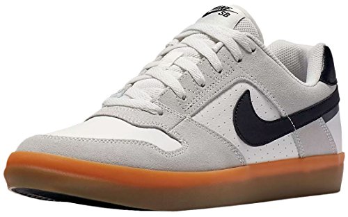 Nike Mens Sb Delta Force Vulc Summit White/Black Gum Light Brown Skateboarding Shoes UK 7