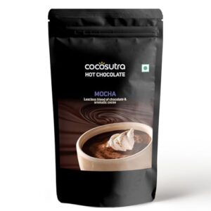 Cocosutra Mocha Drinking Chocolate Mix, 500g | Hot or Cold | Vegan & Gluten Free | No Preservatives | Serves 25 Cups