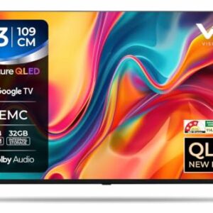 VW Visio World 109 cm (43 inches) Smartchoice Pro Series 4K Ultra HD Smart QLED Google TV VW43GQ2